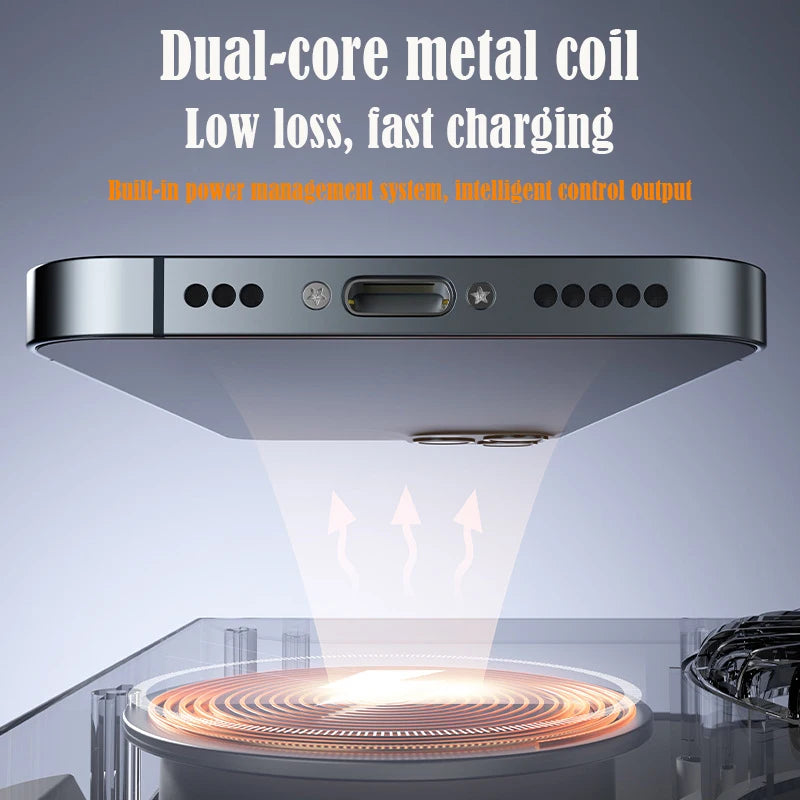 Desktop Wireless Charging Fan – 100-Speed, USB, Phone Holder