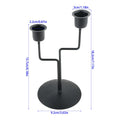 Fits for Decorating Candlelight Dinners,Weddings Nordic Style Interior Decoration Art 1Pc Gold 2-head Tree Branch Candlestick Oasis Select Black