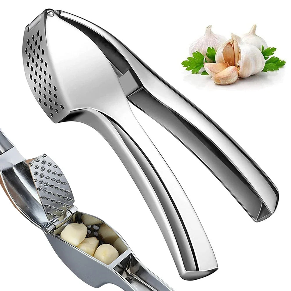 Garlic Press Stainless Steel Garlic Mincer Garlic Crusher Detachable Easy to Squeeze and Clean Kitchen Tools for Fine Garlic Oasis Select