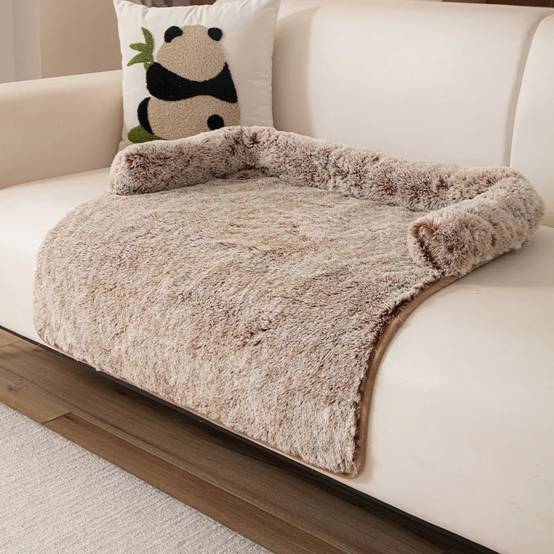 2025 New Style Sofa Pet Pad, Plush Dog Bed, Warm and Anti-slip Pet Sleeping Sofa Pad for Autumn and Winter Oasis Select Khaki 75cm x 75cm