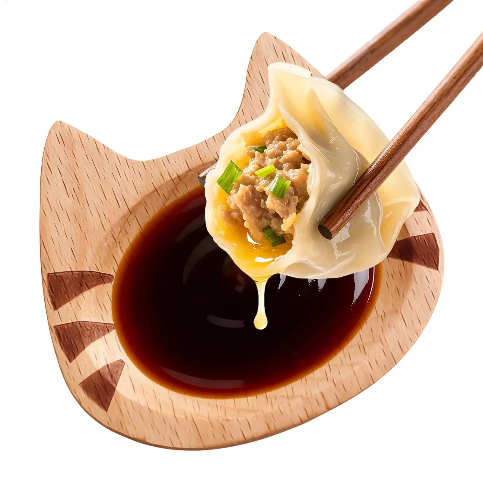 Sauce Bowls Wooden Decorative Dinnerware Small Condiment Bowls Dessert Plates for Food Fruit Dessert Snack Charcuterie Appetizer Oasis Select
