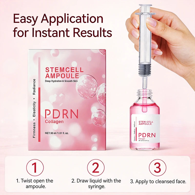 PDRN Collagen Stem Cell Ampoule Deep Hydrating Facial Skin Care Moisturizing Nourishing Facial Serum 30ML Oasis Select