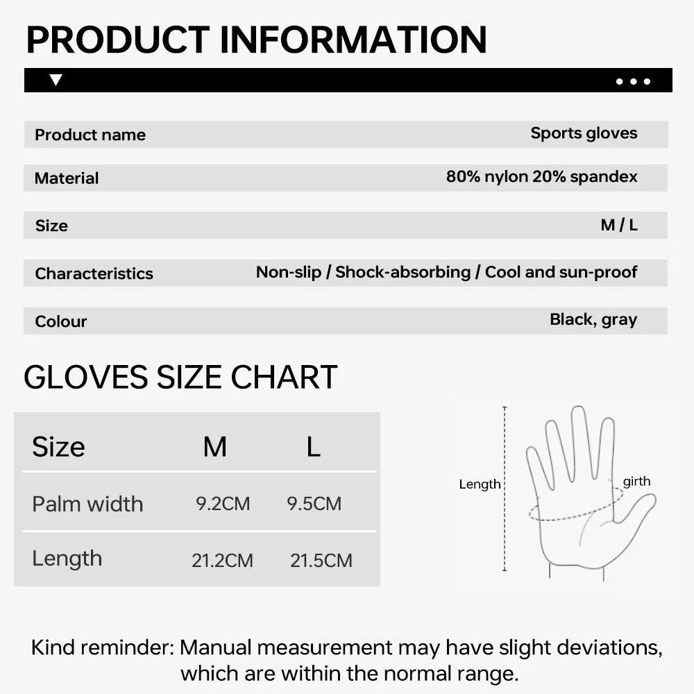 All Finger Breathable Cycling Gloves Summer Outdoor UV Protection Bicycle Gloves Anti-Slip Touchscreen Sports Fitness Gloves Oasis Select
