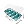 Silicone Freezer Tray Mold with Lid Storage Box Food Box Ice Cubes Tray Mold Storage Containers for Soup Broth Meal Prep Oasis Select Blue 4 grids