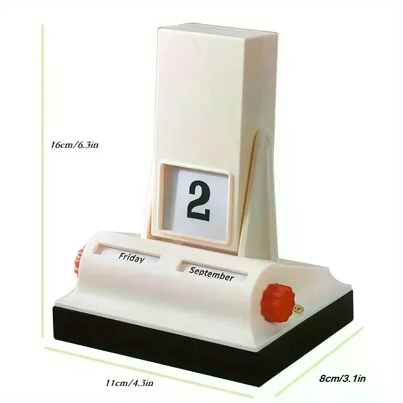 1Pc Flip Calendar Tabletop Ornament Decorative Desk Calendar Desktop Perpetual Calendar for Hotel Office Bedroom Living Room Oasis Select