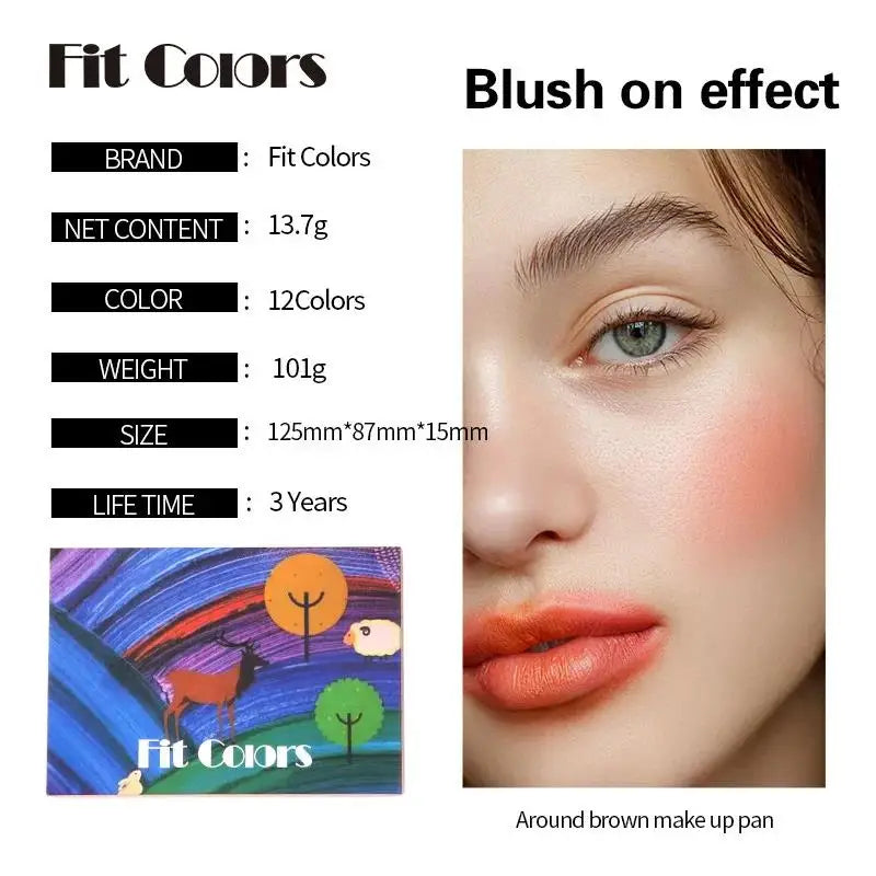 Pearl Matte Eye Shadow Makeup Palette 12 Colors Blusher Powder For Face And Eyebrow Beauty Cosmetic Oasis Select