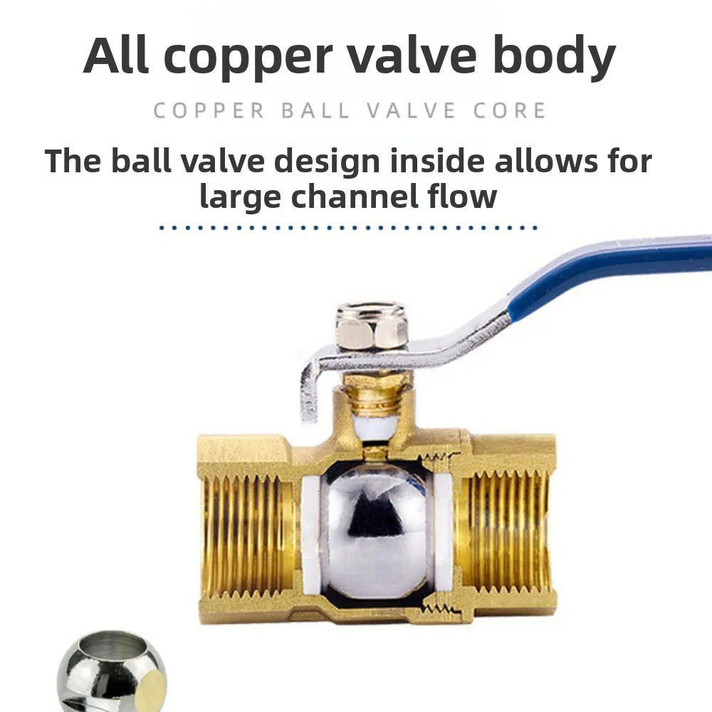 BSPT Brass Mini Ball Valve Air Compressor Water Gas Oil Shut Off Valve 1/8" 1/4" 3/8" 1/2" BSP Threaded Male To Female Oasis Select