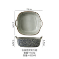 7-inch Ceramic Double Ear Baking Bowl Air Fryer Special Bowl Oven Vessel Square Baking Tray Ice Bowl Oasis Select 7in