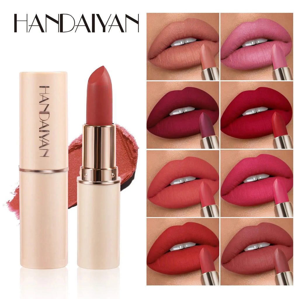 Handaiyan Matte Velvet Lipstick – Waterproof, 8 Colors