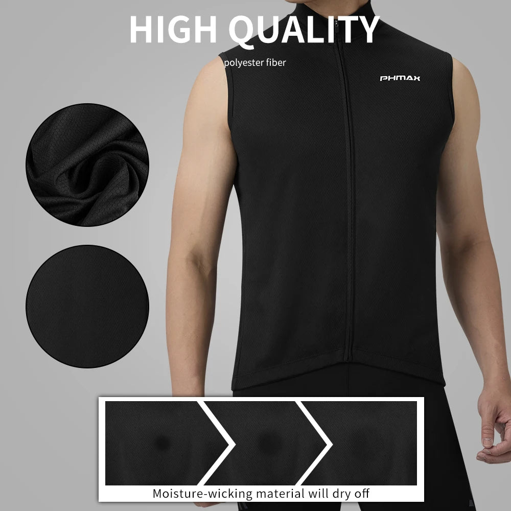 PHMAX Summer Cycling Vest Lightweight Breathable Quick-drying Sleeveless Reflective MTB Road Bike Motorcycle Vest Bike Jacket Oasis Select