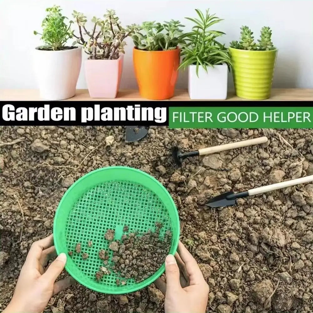 Plastic Garden Soil Sifter Sieve – Compost & Rock Separator
