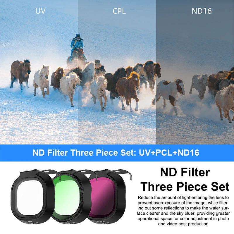 Drone Lens Filter Set For Neo2 ND Filter Kit ND8 ND16 ND32 CPL UV Filter Camera Anti-glare Filter Drone Accessories Oasis Select A13