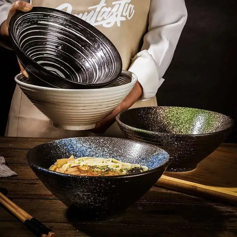 Japanese Ceramic Tableware Ramen Soup Noodle Bowls Commercial Bowl Home Restaurant Kitchen Dinnerware 7/8/9 Inch Oasis Select