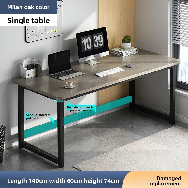Computer desk Desktop study desk Long workbench E-sports table and chair desk Oasis Select Milan Oak-140cm