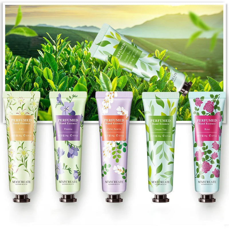 BIOAOUA 10-Piece Floral Hand Cream Set – Moisturizing & Anti-Aging Hand Cream Set Oasis Select Flower 5pcs