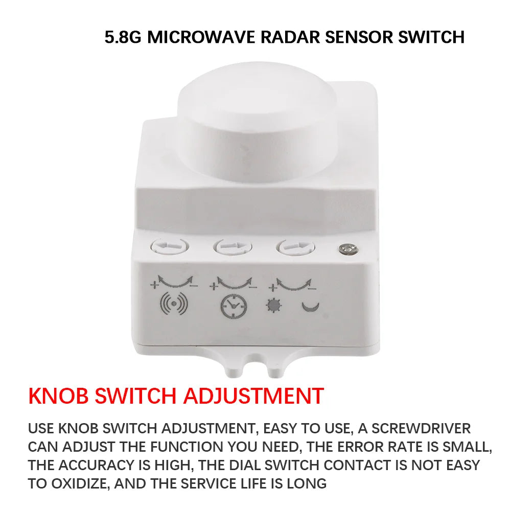 5.8G Microwave Induction Switch 220V Intelligent Energy Saving Control Microwave Radar Sensor Oasis Select