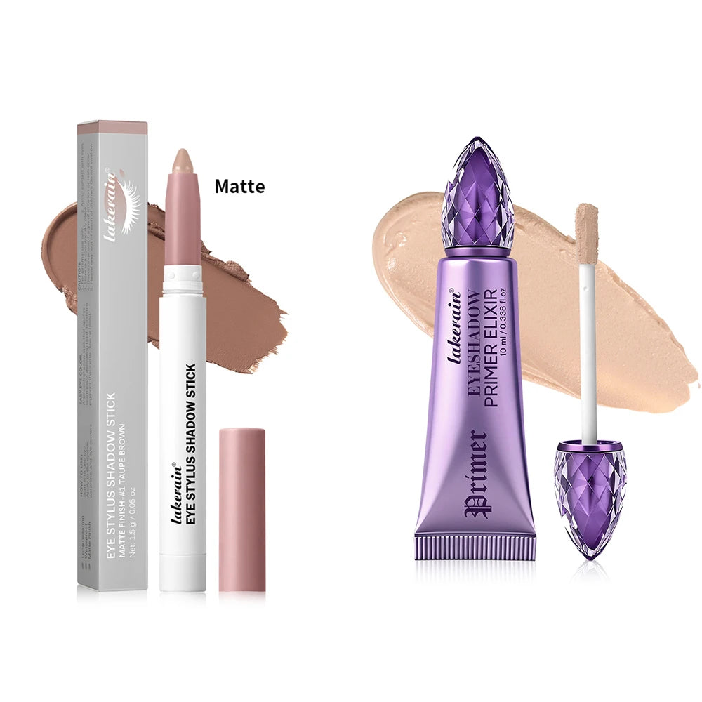 Eyeshadow Primer & Stick Combo Kit Blending Seamlessly Eyes Makeup High Pigmented Eyeshadow Cosmetics Lasting Woman Makeup Oasis Select SET 1