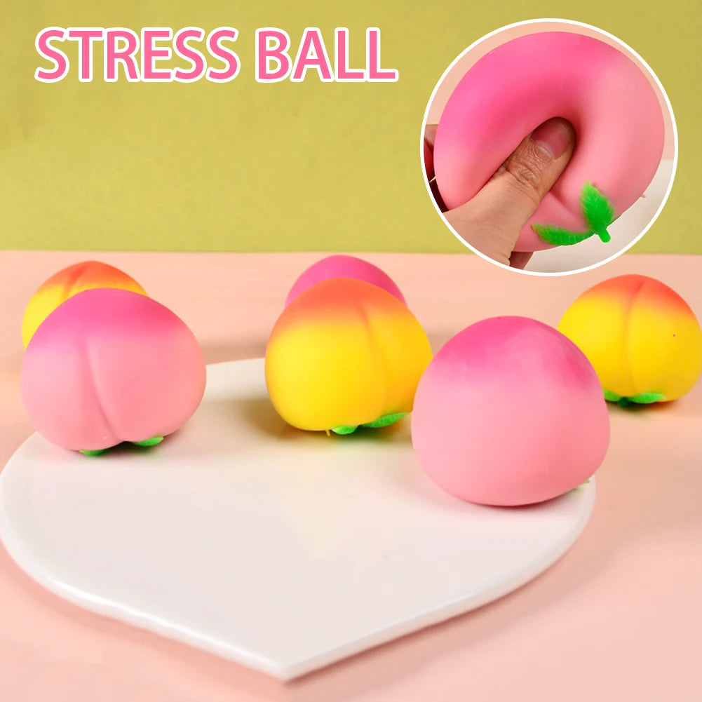 Peach Foam Squeeze Ball – Soft Slow-Rebound Squishy Toy