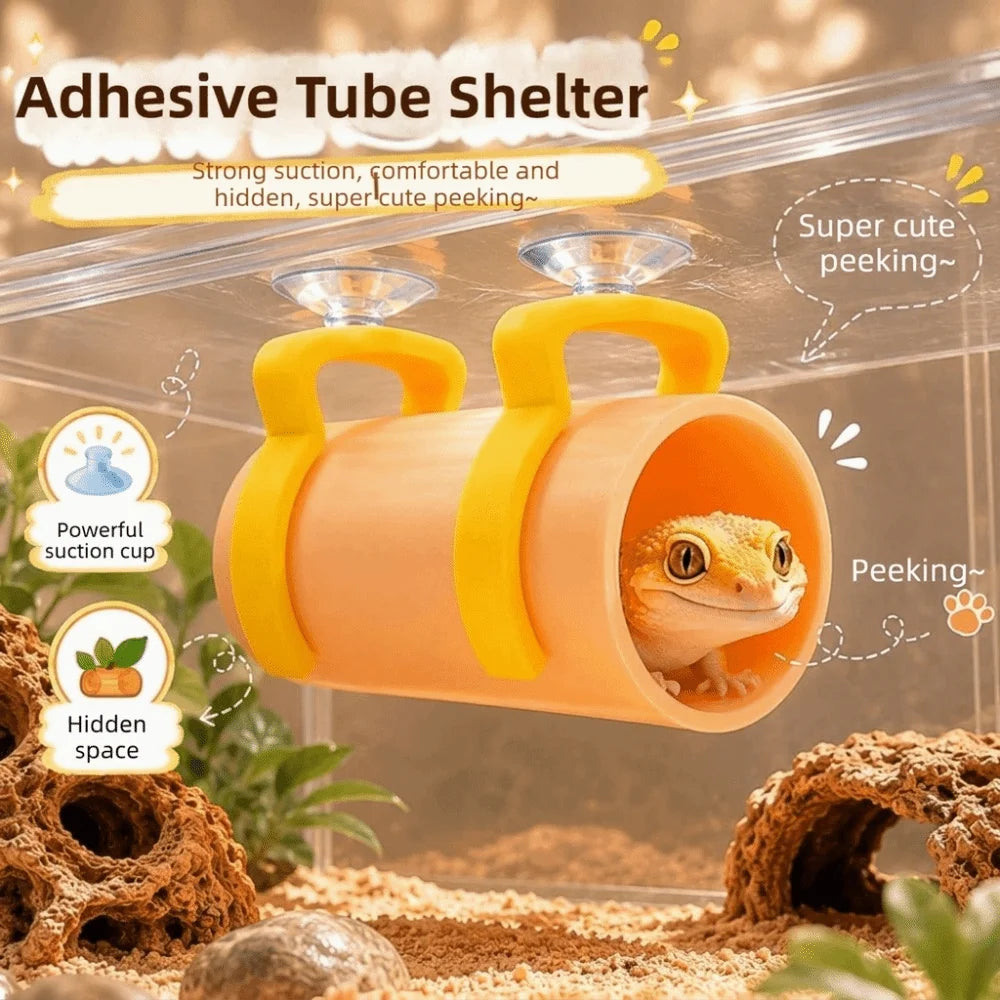 Wall-Mounted 3D Printed Reptile Hide Cave | Suction Cup Tank