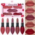 CmaaDu 5-Pc Matte Lipstick Set – Waterproof, Long-Lasting