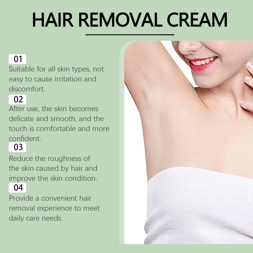 Aloe Vera Hair Removal Cream Health Painless Hair Remover Growth Inhibitor for Men Woman Reduce Itching Redness Sooth Skin Care Oasis Select