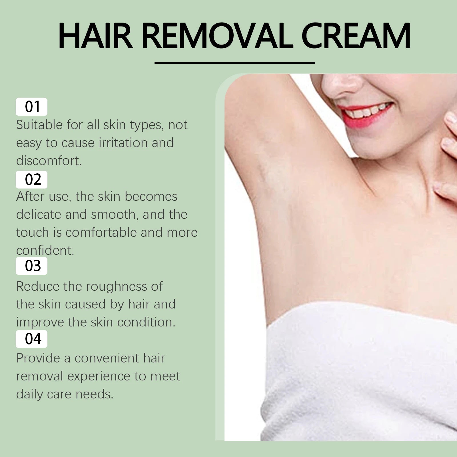 Aloe Vera Hair Removal Cream Health Painless Hair Remover Growth Inhibitor for Men Woman Reduce Itching Redness Sooth Skin Care Oasis Select