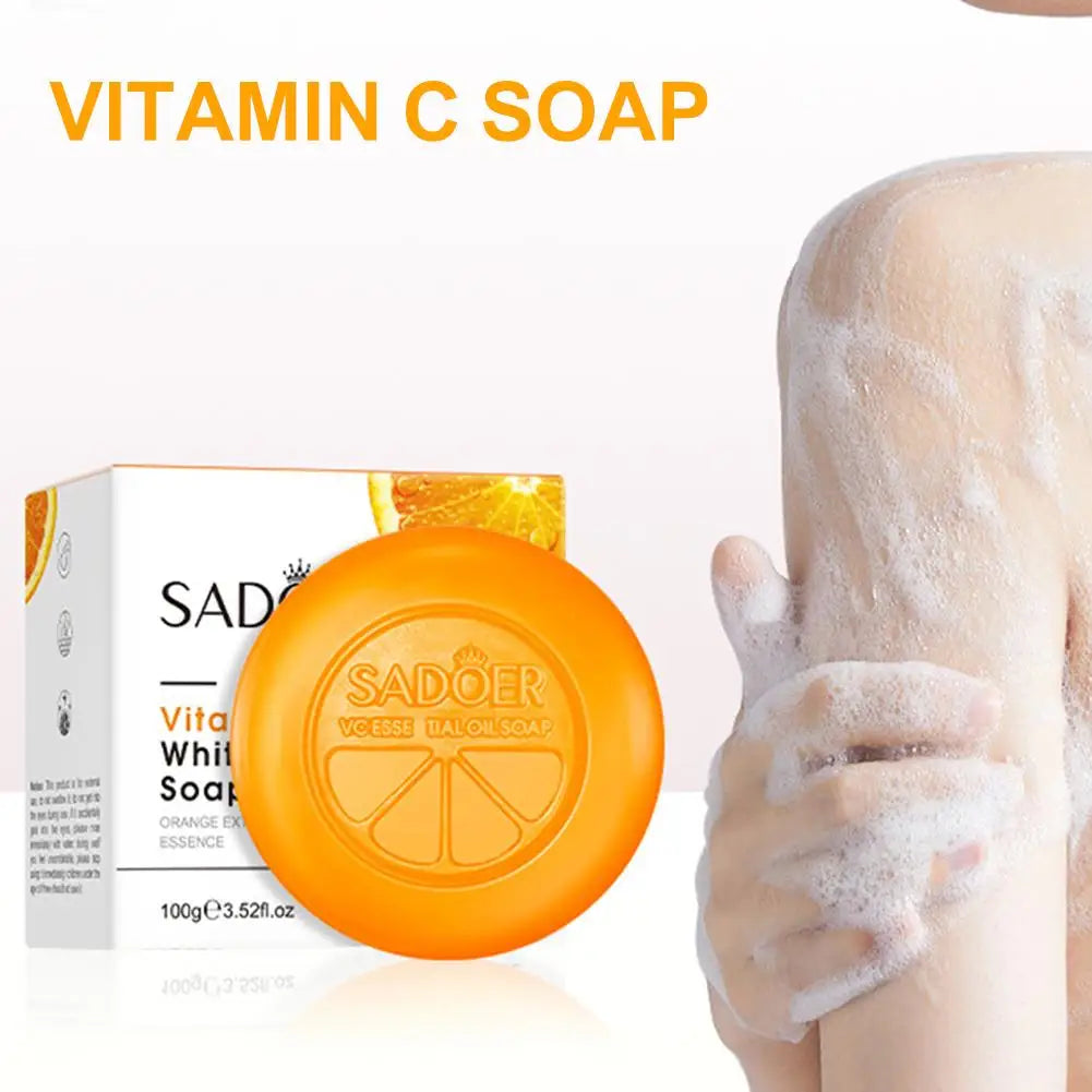 SADOER Vitamin C Orange Brightening Soap – 100g Handmade Bar