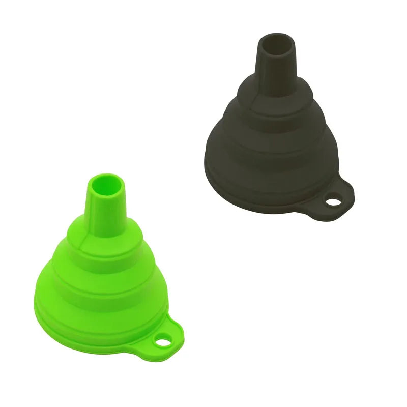 1/2pcs Silicone Folding Funnel Multifunctional Portable Kitchen Retractable Oil Leak Household Liquid Dispenser Kitchen Utensils Oasis Select 2pcs mix small 1