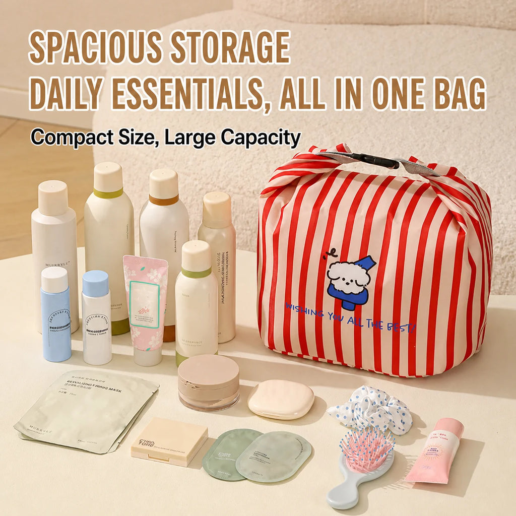 New Waterproof Toiletry Bag Travel Essential Cartoon Portable Handheld Anti-Fouling Storage Bag Multi-Functional Storage Oasis Select