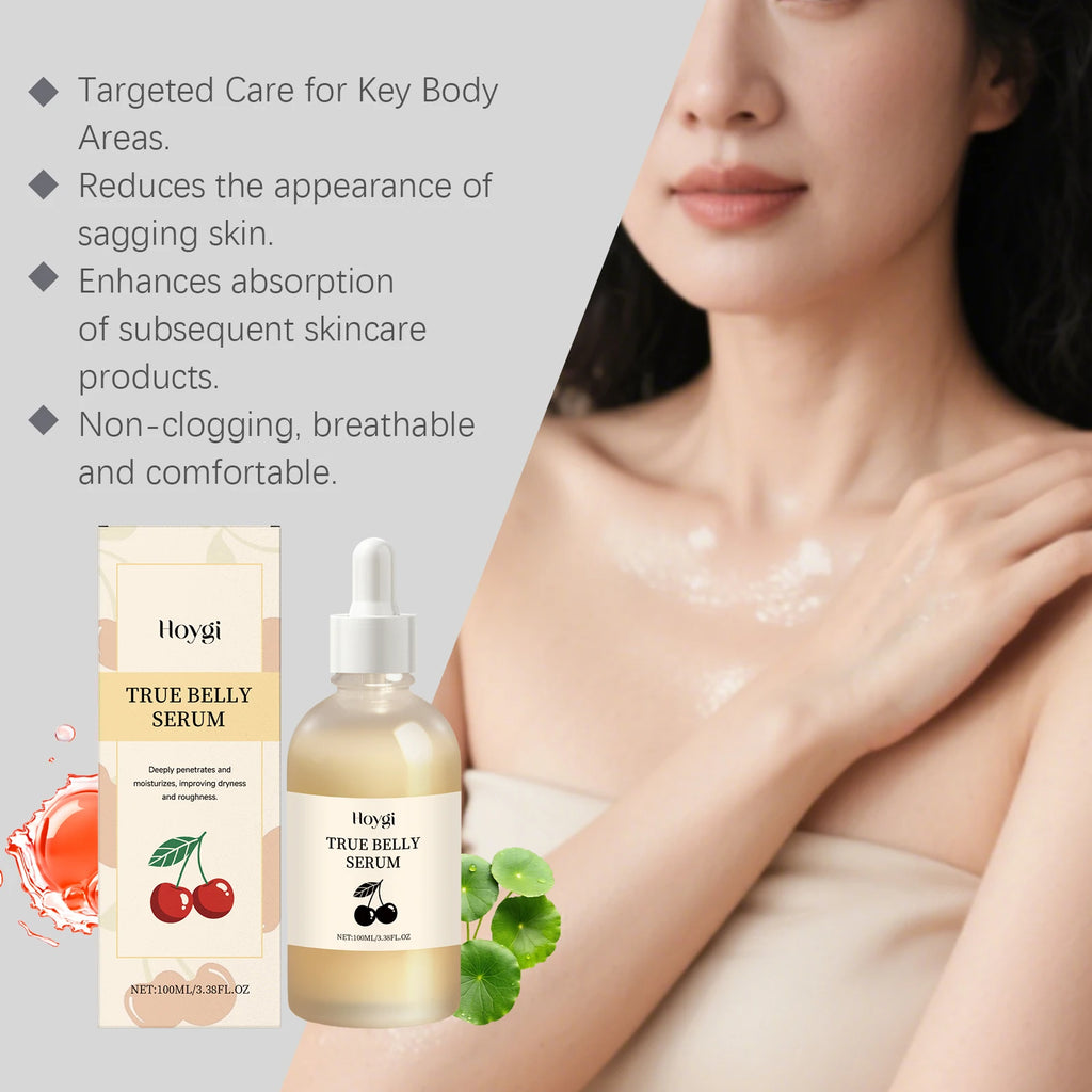 True Belly Serum with Hyaluronic Acid Moisturizing Firming Body Contours Nourishing Improves Skin Elasticity Smoothing Body Care Oasis Select