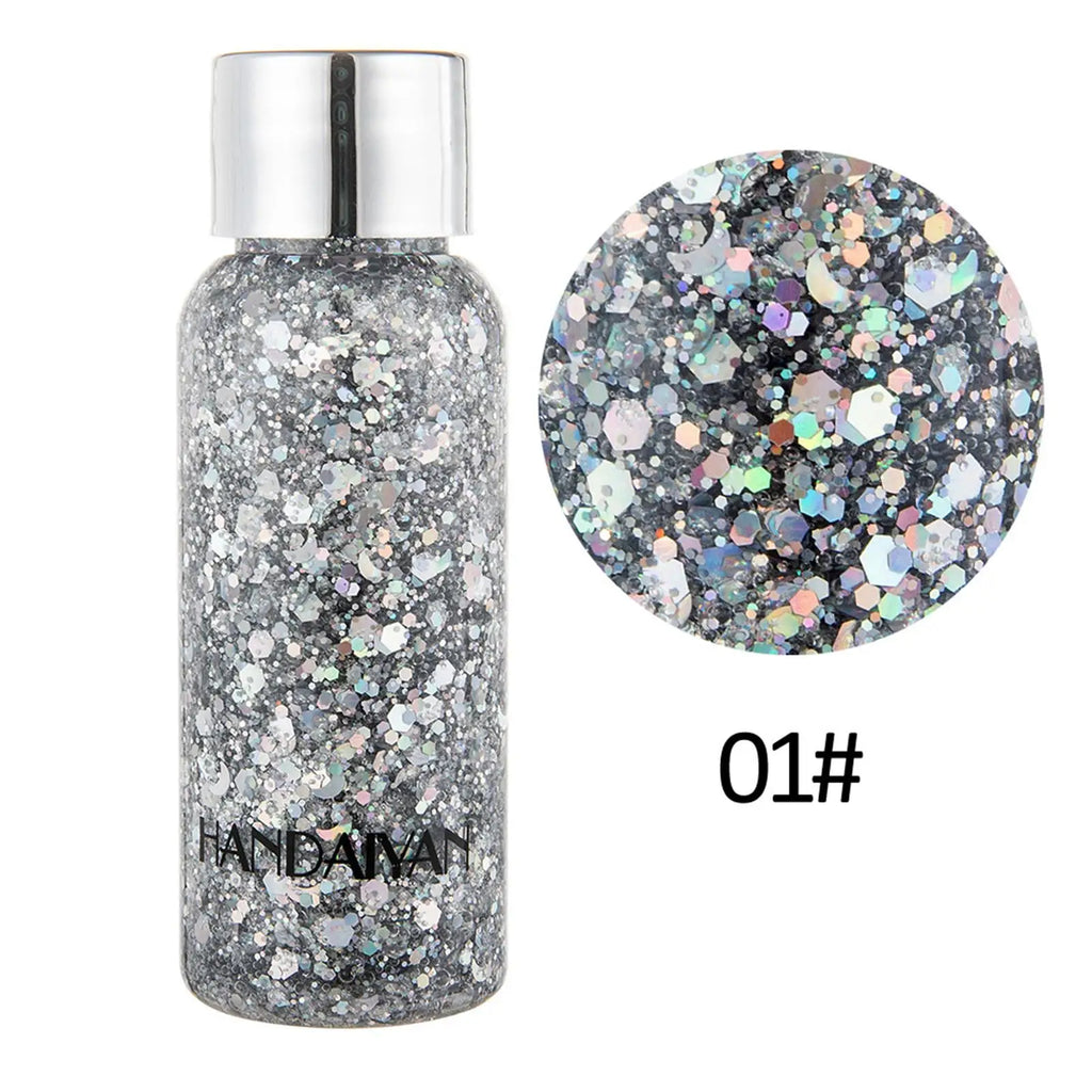 Glitter Body Lotion Diamond Glitter Gel Cream Eye Nail Hair Body Face Glitter Gel Lasting Sparkling Lotion Party Glitter Shimmer Oasis Select A