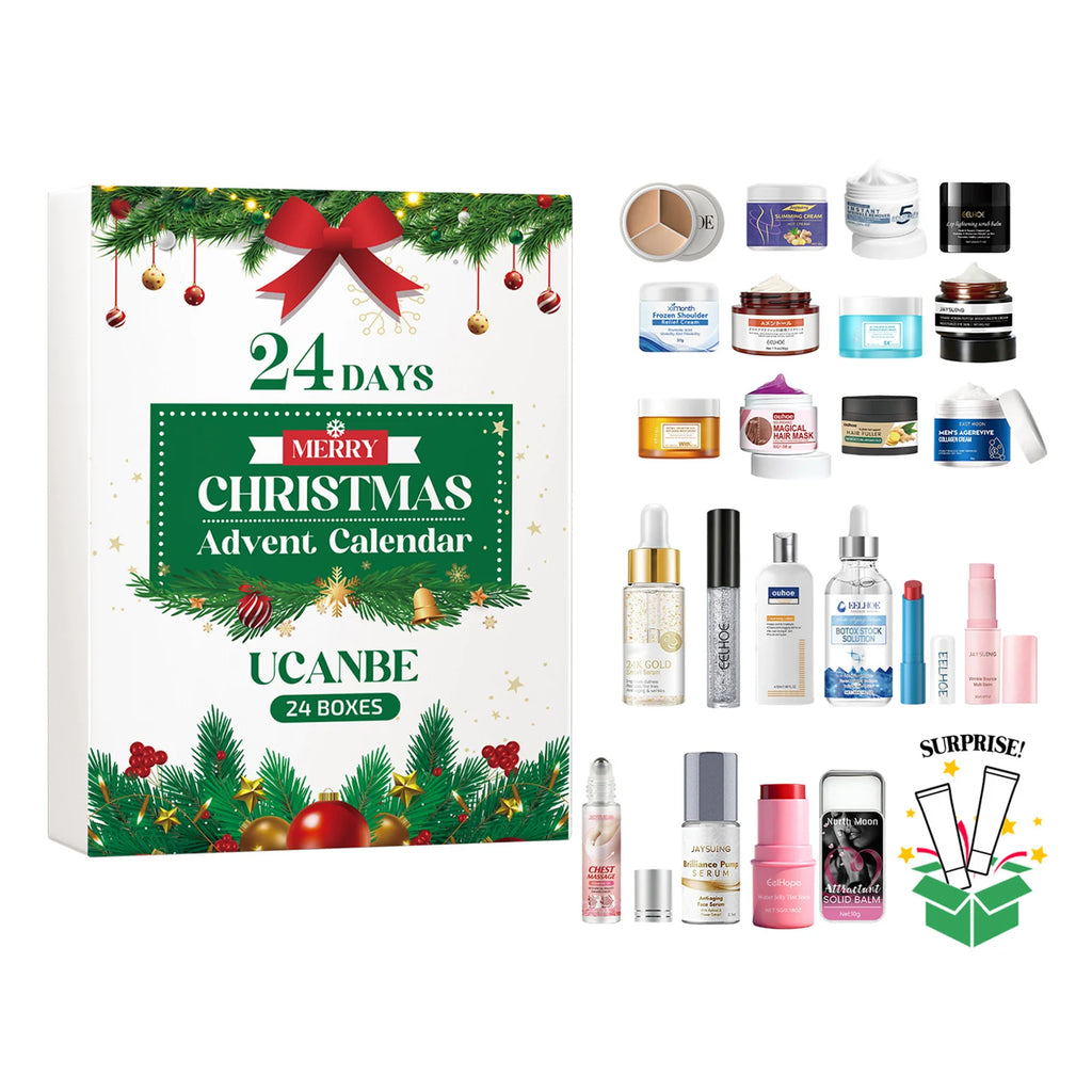24-Day Beauty Advent Calendar – Skincare & Makeup Gift Set