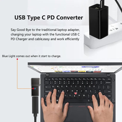 100W USB-C to DC Laptop Charger Adapter for Dell HP Asus Lenovo USB-C Laptop Adapter Oasis Select