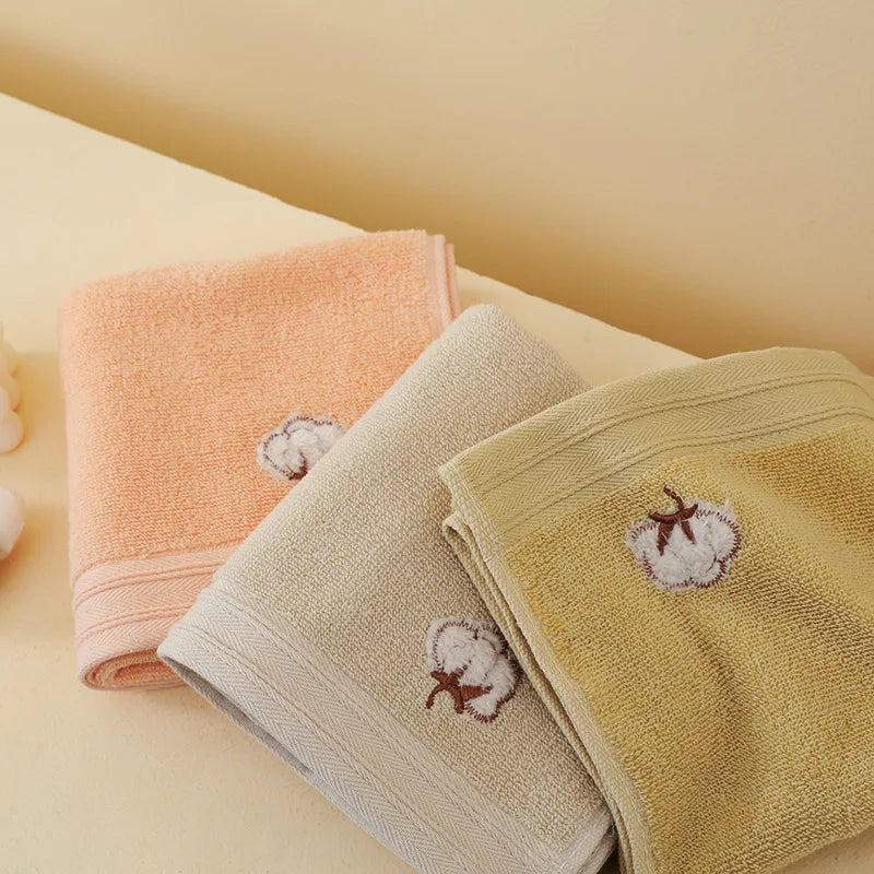 1PC Soft Pure Cotton Face Towels Household Thickened Large Cotton Towels Bathroom Home Daily Supplies Household Goods Oasis Select
