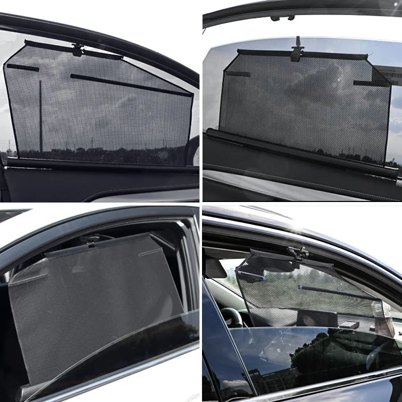 Car Auto Lifting Side Sunshade Curtain Heat Isolation Light Blocking UV Protection Heat Side Windshield Sunshade Accessories Oasis Select