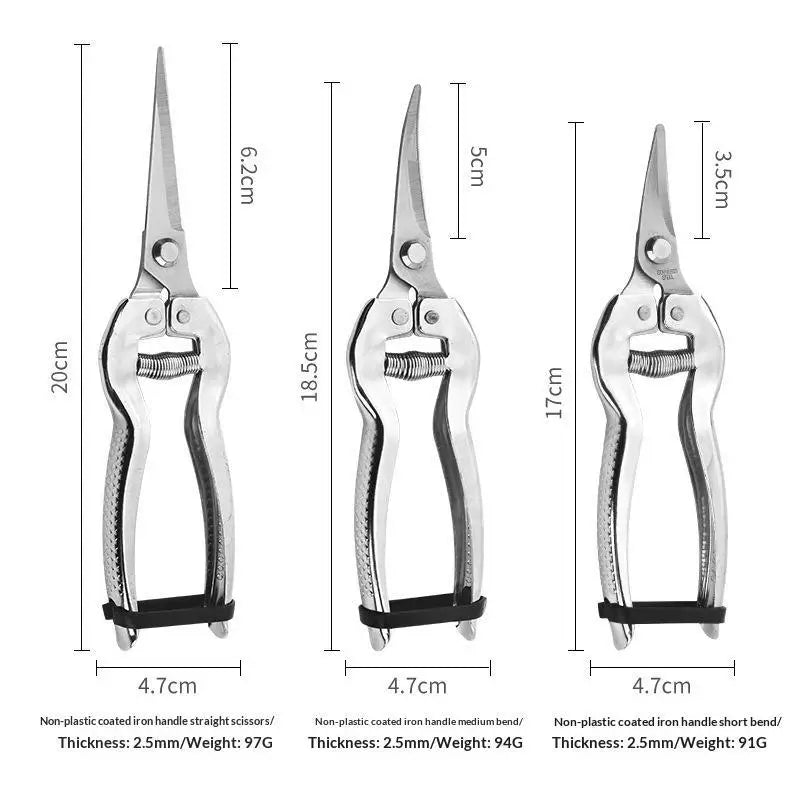 Stainless Steel Pruning Shears | Sharp Blades, Non-Slip Handle