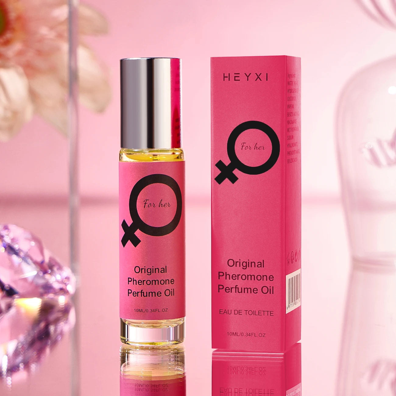 HEYXI Rose Pheromone Roll-On Perfume Oil – Long-Lasting Floral Roll-On Perfume Oil Oasis Select 1pcs
