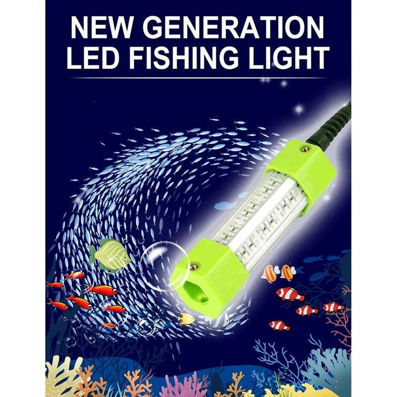 70W DC 12V LED Fishing Light 108 LED Bait Submersible Fishing Light Underwater Crappie Lure Green Night Fishing Finder Oasis Select