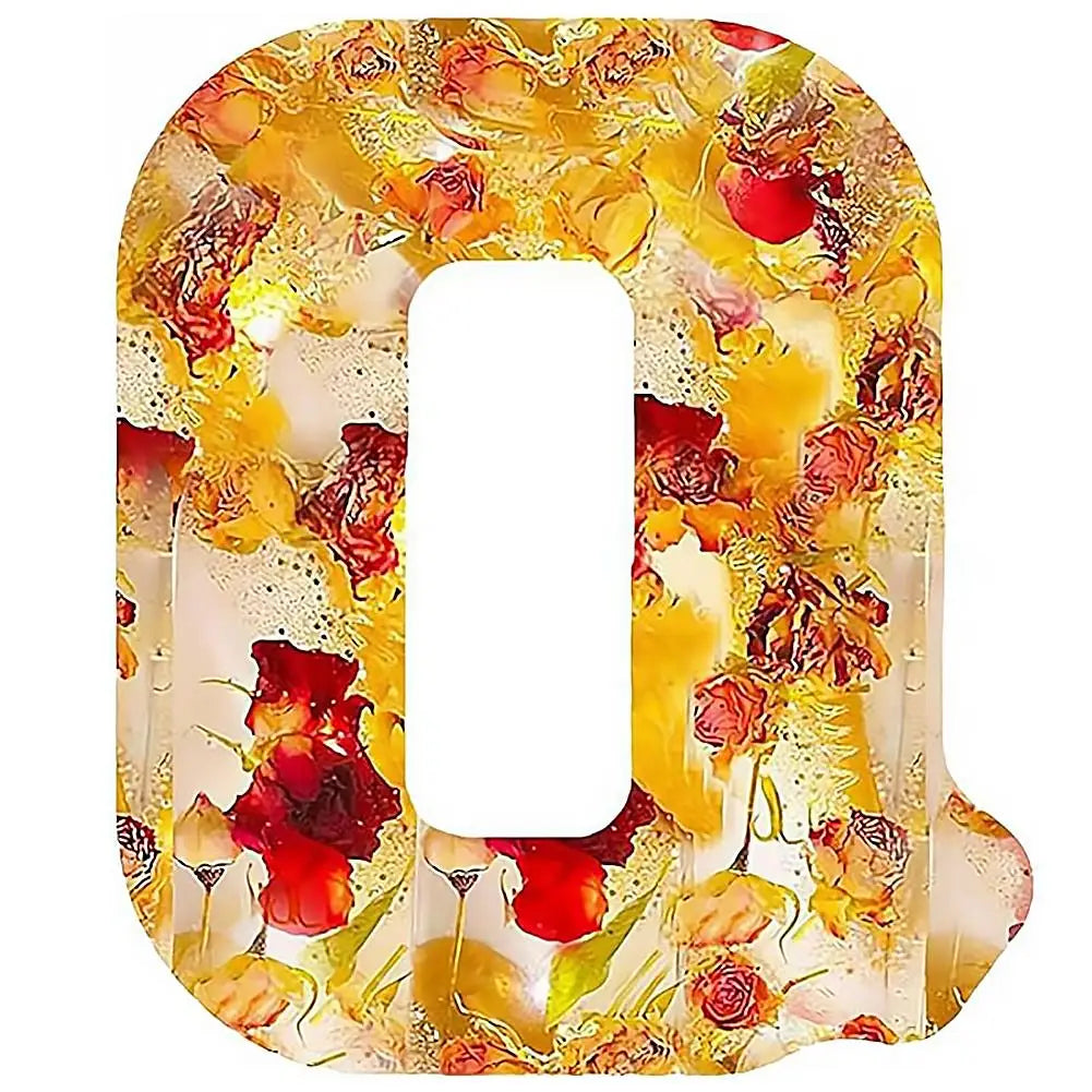 Floral Resin LED Letter Light – Dried Flower Night Lamp