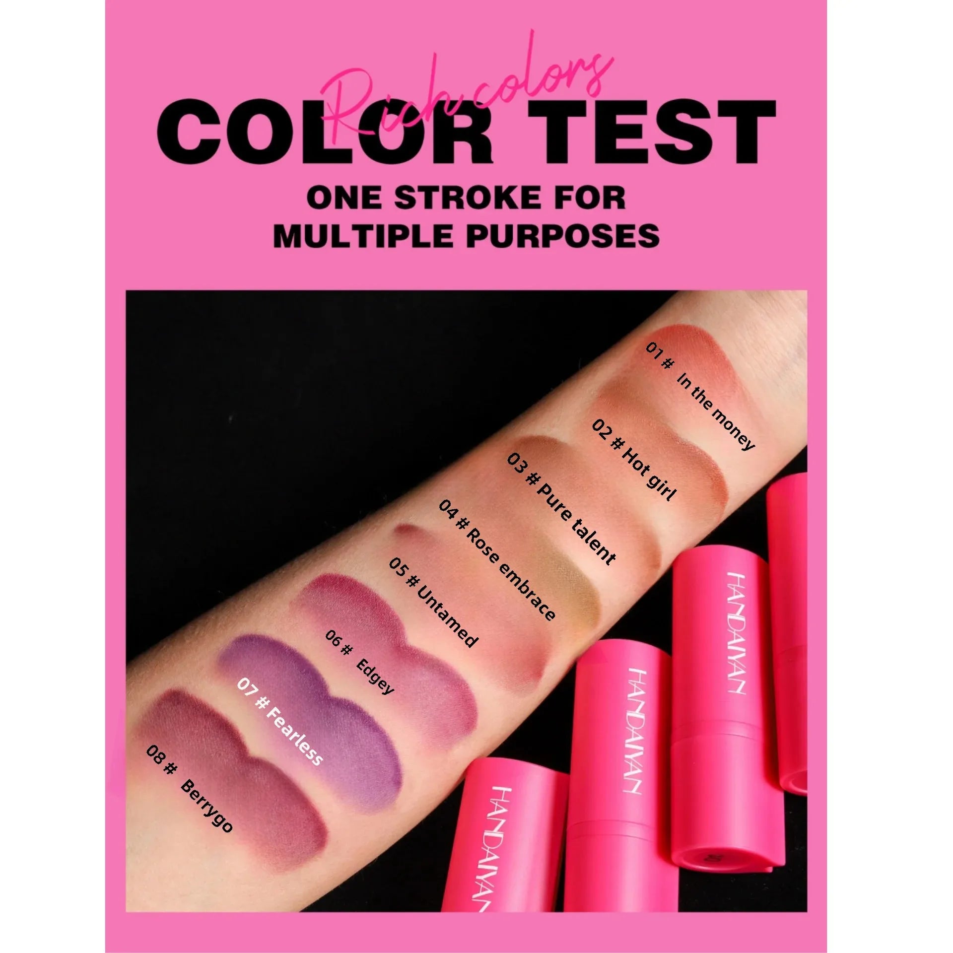 Handaiyan 2-in-1 Matte Lip Liner & Lipstick Pen | Waterproof Lip Liner Crayon Oasis Select