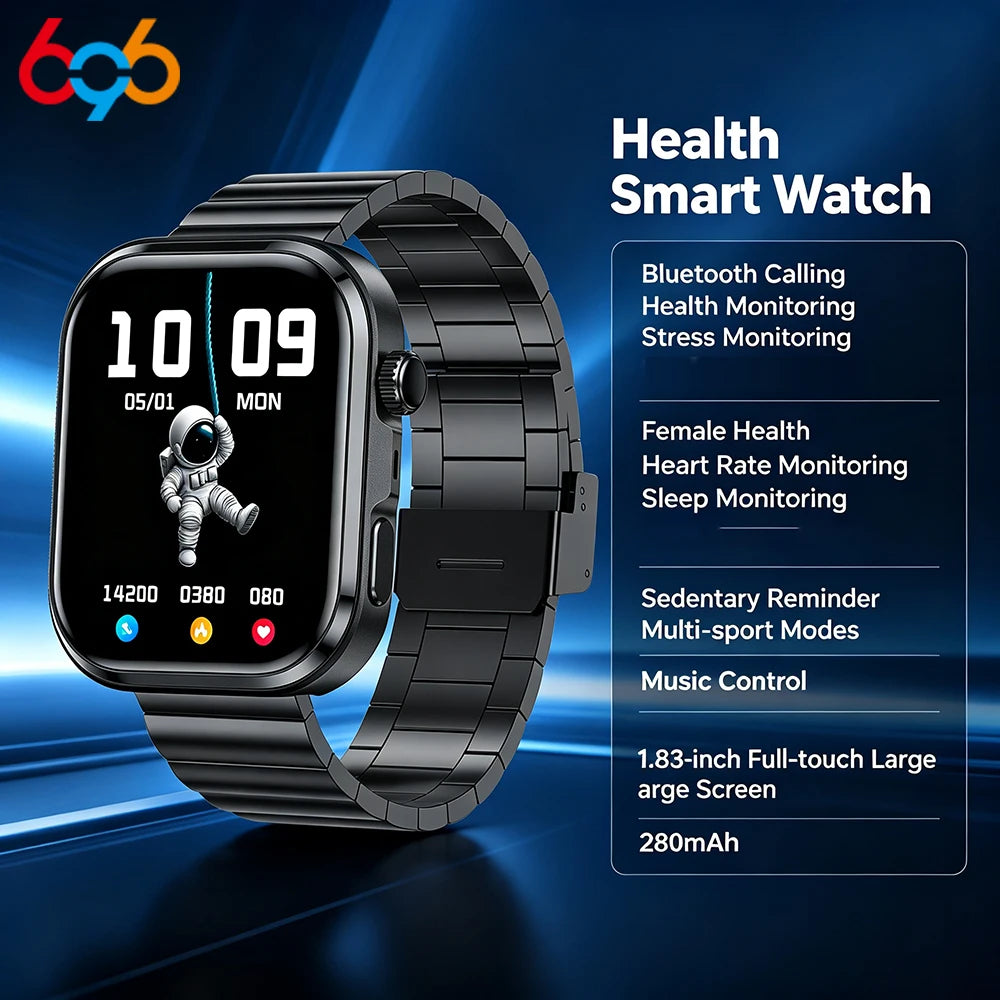 Health Analysis Smartwatch 7/24H Healthy Smart Watches Men Women Motion Tracking ECG+PPG Sleep Blue Tooth Call For IOS Android Oasis Select