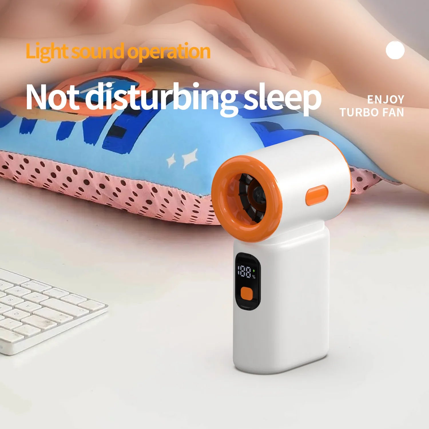 URGGU Mini Handheld USB Rechargeable Fan – Digital Display