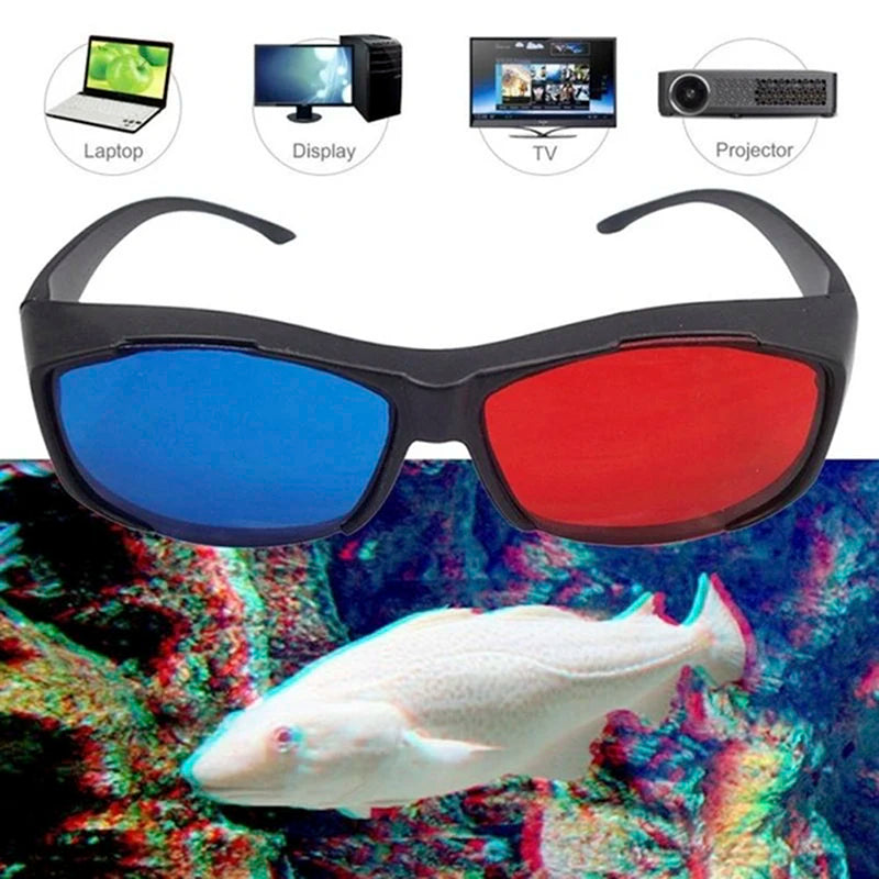 Red & Blue Anaglyph 3D Glasses for Movies, Games & Comics