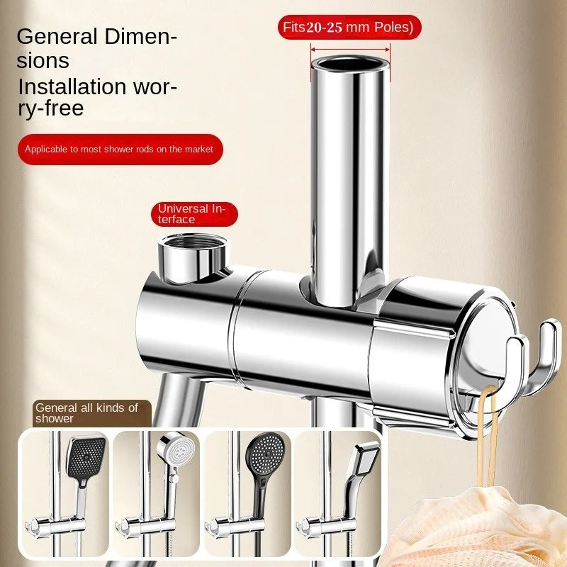 Adjustable Hand Shower Holder ABS Punch Free Wall Mounted Shower Head Bathroom Seat Bracket 360 Rotation Sprayer Holder Oasis Select