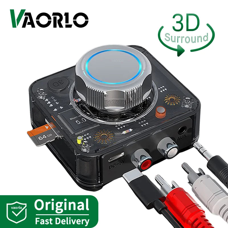 Bluetooth 5.0 Audio Receiver 3D Stereo Music Wireless Adapter TF Card RCA 3.5mm 3.5 AUX Jack For Car Speaker Amplifier Headphone Oasis Select