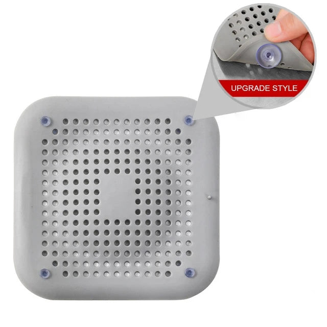 Silicone Hair Filter Sink Anti-blocking Strainer Kitchen Bathroom Sewer Outfall Filters Shower Drain Bathtub Stopper Strainers Oasis Select Style B-Grey 3PCS