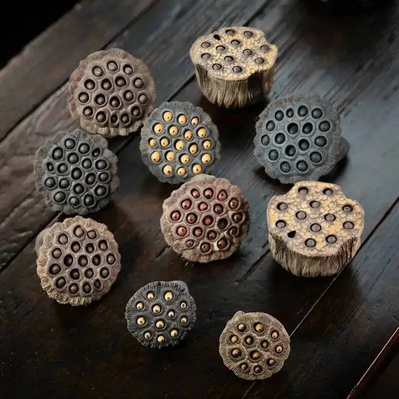Yixing Zisha Tea Pet Lotus Pod Ornament Old Lotus Seed Sculpture Craft Tea Set Tea Ceremony Ceramic Accessories Miscellaneous Oasis Select