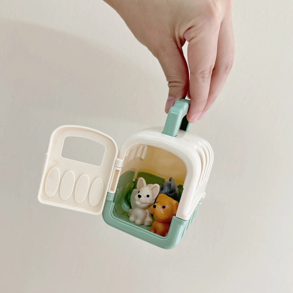 8pcs/set Pretend Play Pet House Playset,Cute Mini Dog House Role Play Vet Clinic Toy for Kid Animal Care,Educational Pretend Toy Oasis Select