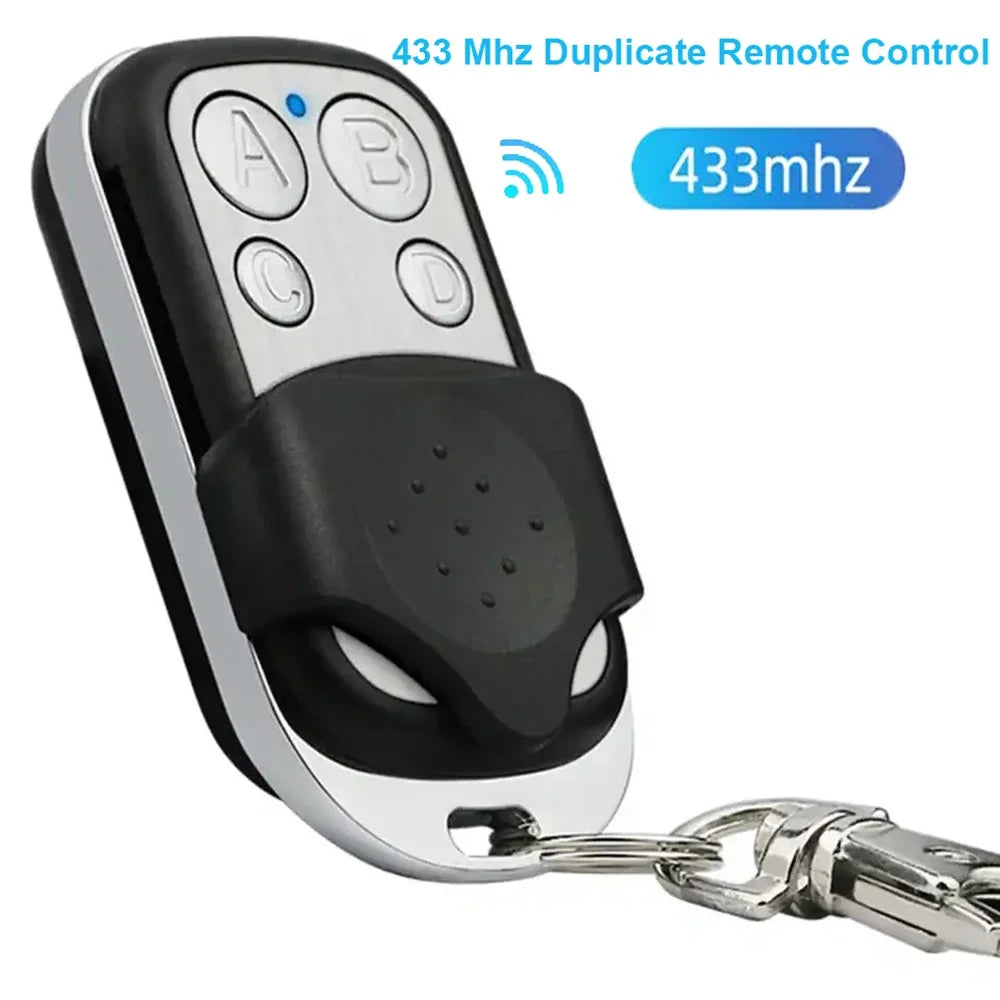 Universal 4 Buttons Garage Door Opener Remote Control 433MHz Clone Fixed Learning Rolling Code Duplicator Garage Metal Remote Oasis Select