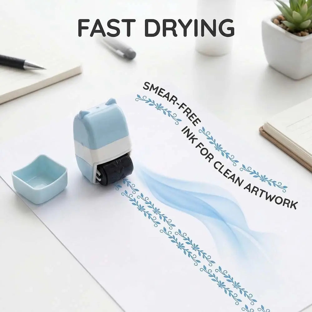 Convenient Lace Rolling Stamp DIY Handcraft Score Printing Pattern Roller Stamp Plastic Roller Sealing Painting Graffiti Gifts Oasis Select